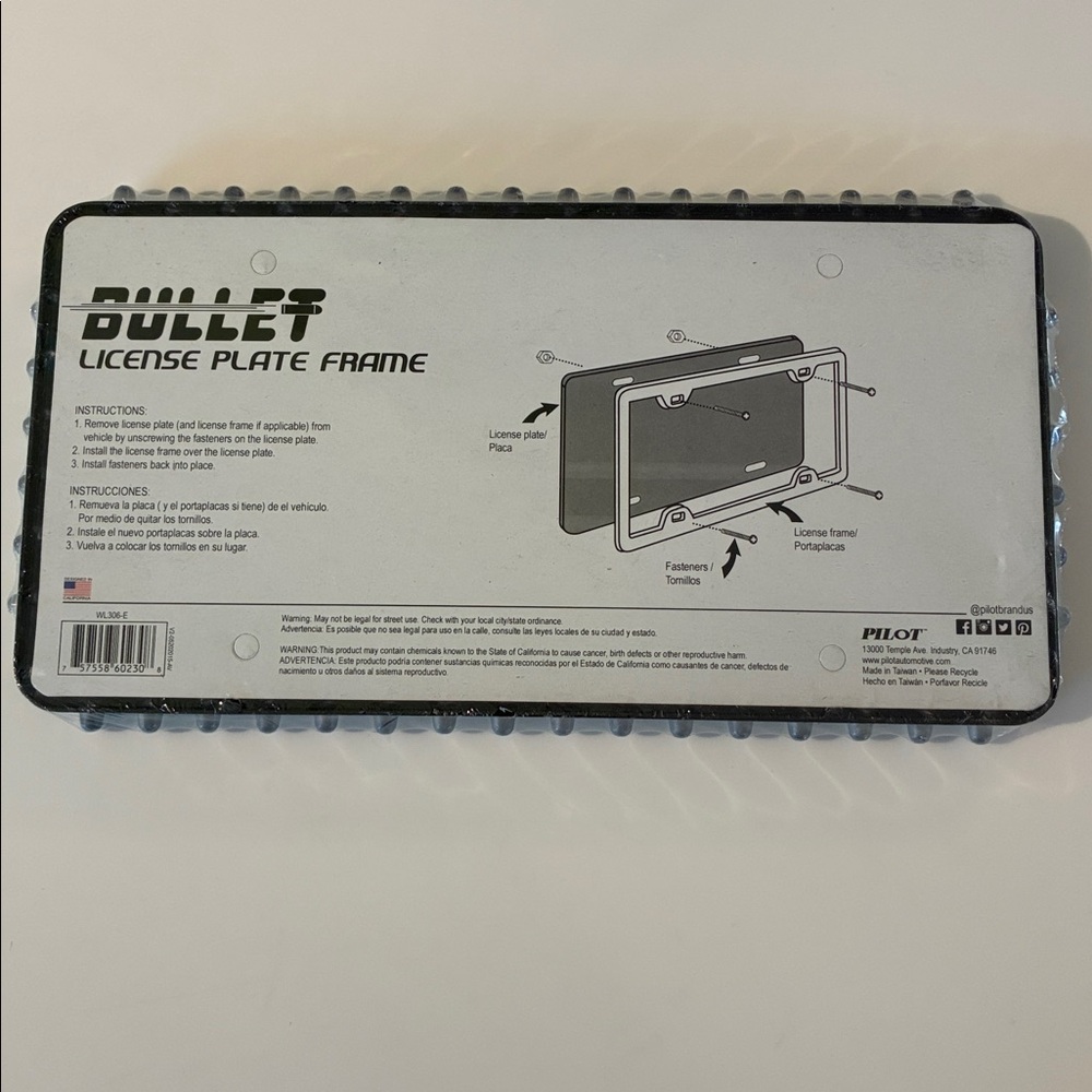 Bullet BULLITT License Plate Frame Great For Mustang BULLITT RARE NEW NWT - Picture 5 of 6